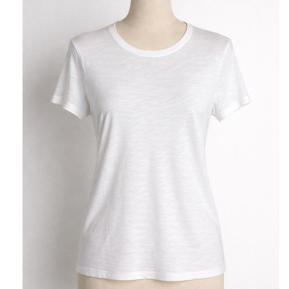 ATM Anthony Thomas Melillo White Slub Cotton Tee Shirt XL Lightweight Sheer Top